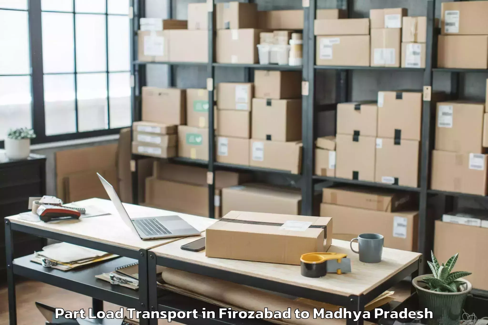 Easy Firozabad to Dabra Pichhore Part Load Transport Booking